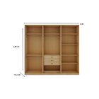 Guarda Roupas Casal 100% Mdf 6 Portas 3 Gavetas Nero Savana/b