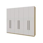 Guarda Roupas Casal 100% Mdf 6 Portas 3 Gavetas Nero Savana/b