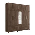 Guarda Roupas Casal 11 Portas 4 Gavetas Manchester Ébano