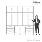 Guarda Roupas Casal 12 Portas 6 Gavetas Titan Avelã