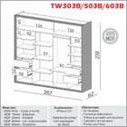 Guarda-roupas Casal 267cm Com 2 Portas Correr Dlc Freijó E Of