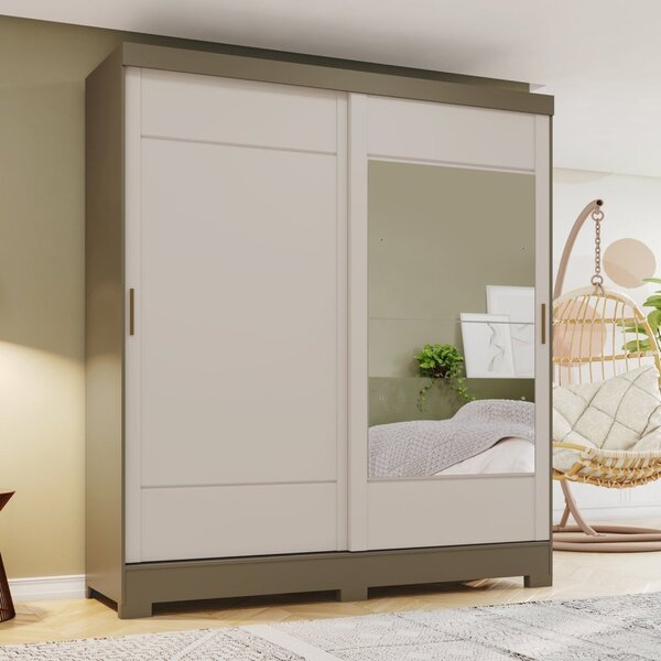 Guarda Roupas Casal 2 Portas 2 Gavetas B74 Duna/cristal