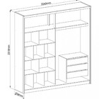 Guarda Roupas Casal 2 Portas 3 Gavetas Flex Prisma Móveis Cas