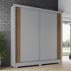 Guarda Roupas Casal 2 Portas 4 Gavetas B93 Cinza/nature