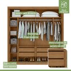 Guarda Roupas Casal 2 Portas 4 Gavetas Upper Yescasa