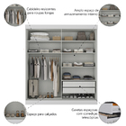 Guarda Roupas Casal 2 Portas De Correr 2 Gavetas Ruby Maxel