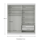 Guarda Roupas Casal 2 Portas De Correr 2 Gavetas Ruby Maxel