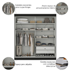 Guarda Roupas Casal 2 Portas De Correr 2 Gavetas Ruby Maxel