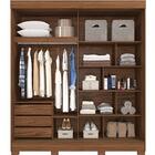 Guarda Roupas Casal 2 Portas De Correr 3 Gavetas E Espelho Fl