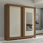 Guarda Roupas Casal 2 Portas De Correr 3 Gavetas E Espelho Fl