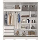 Guarda Roupas Casal 2 Portas De Correr 3 Gavetas E Espelho Il