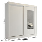 Guarda Roupas Casal 2 Portas De Correr 3 Gavetas E Espelho Il