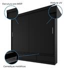 Guarda Roupas Casal 2 Portas De Correr 3 Gavetas Veneza Preto