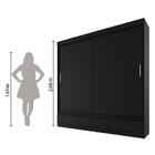 Guarda Roupas Casal 2 Portas De Correr 3 Gavetas Veneza Preto