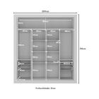 Guarda-roupas Casal 2 Portas De Correr 4 Gavetas Alasca Multi