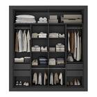 Guarda-roupas Casal 2 Portas De Correr 4 Gavetas Chicago Mult