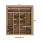 Guarda-roupas Casal 2 Portas De Correr 4 Gavetas Dallas Multi