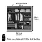 Guarda-roupas Casal 2 Portas De Correr 4 Gavetas Navegantes -