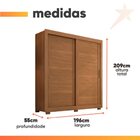 Guarda Roupas Casal 2 Portas De Correr 4 Gavetas Titanium Zan