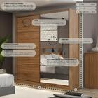 Guarda-roupas Casal 2 Portas De Correr Flex 3 Gavetas E Espel