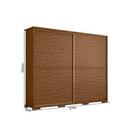 Guarda Roupas Casal 2 Portas Mdf Cadenza Castanho
