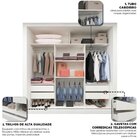Guarda-roupas Casal 3 Portas 100% Mdf Milão Yescasa Branco