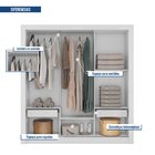 Guarda Roupas Casal 3 Portas 2 Gavetas Quito Espresso Móveis