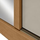 Guarda Roupas Casal 3 Portas 3 Gavetas 1 Porta Glass Com Pés