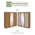 Guarda Roupas Casal 3 Portas 3 Gavetas 1 Porta Glass Com Pés