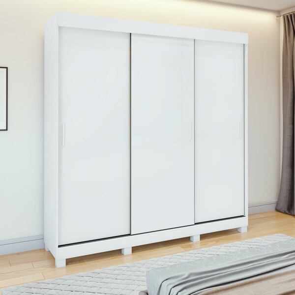 Guarda Roupas Casal 3 Portas 3 Gavetas Com Pés Zion Yescasa B
