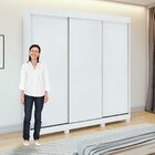 Guarda Roupas Casal 3 Portas 3 Gavetas Com Pés Zion Yescasa B