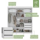 Guarda Roupas Casal 3 Portas 3 Gavetas Com Pés Zion Yescasa B