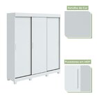 Guarda Roupas Casal 3 Portas 3 Gavetas Com Pés Zion Yescasa B