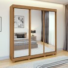 Guarda Roupas Casal 3 Portas 3 Gavetas Super Glass Com Pés Zi