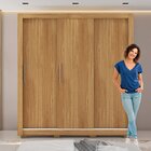 Guarda Roupas Casal 3 Portas 4 Gavetas Com Pés Quito Espresso