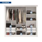 Guarda Roupas Casal 3 Portas 4 Gavetas Quito Espresso Móveis