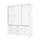 Guarda Roupas Casal 3 Portas 6 Gavetas Be21 Branco