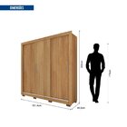 Guarda Roupas Casal 3 Portas Com Pés Quito Espresso Móveis Bu