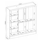 Guarda Roupas Casal 3 Portas De Correr 2 Gavetas Com Espelho