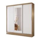 Guarda Roupas Casal 3 Portas De Correr 2 Gavetas Com Espelho