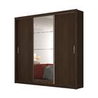 Guarda-roupas Casal 3 Portas De Correr 2 Gavetas E Espelho Mu