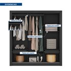 Guarda Roupas Casal 3 Portas De Correr 2 Gavetas Quito Espres