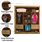 Guarda Roupas Casal 3 Portas De Correr 4 Gavetas 2,08m Manuel