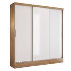 Guarda Roupas Casal 3 Portas De Correr 4 Gavetas Sara Amêndoa