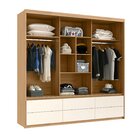 Guarda Roupas Casal 3 Portas De Correr 6 Gavetas Malca Camaru