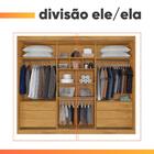 Guarda Roupas Casal 3 Portas De Correr Com Espelho Ripado 100