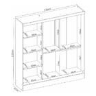 Guarda Roupas Casal 3 Portas De Correr Com Espelho Sara Branc