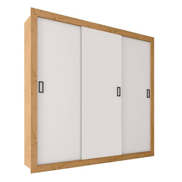 Guarda Roupas Casal 3 Portas De Correr Maysa Freijó/baunilha