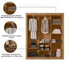 Guarda Roupas Casal 3 Portas De Correr Maysa Freijó/baunilha