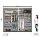 Guarda Roupas Casal 4 Espelhos 2 Portas 4 Gavetas Cavic Henn